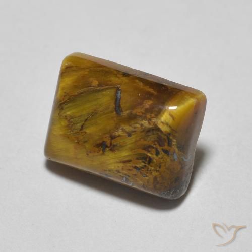 Olho de Tigre Marrom Quente Natural 1.68ct, baguete, Opaco