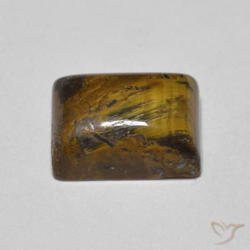 Olho de Tigre Marrom Quente Natural 1.68ct, baguete, Opaco