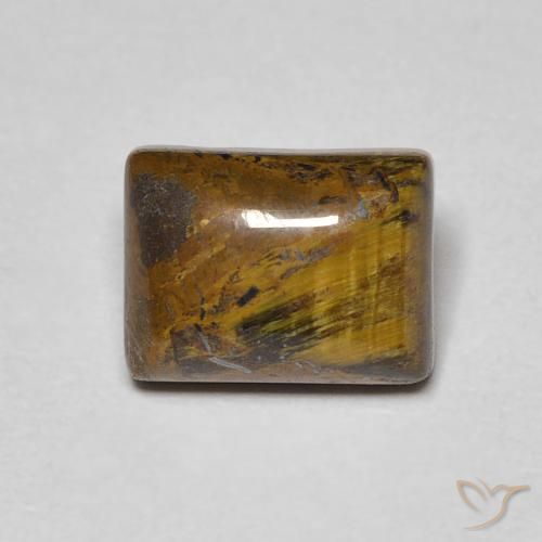 1.92ct Natural Castanho médio Olho de Tigre, baguete, Opaco