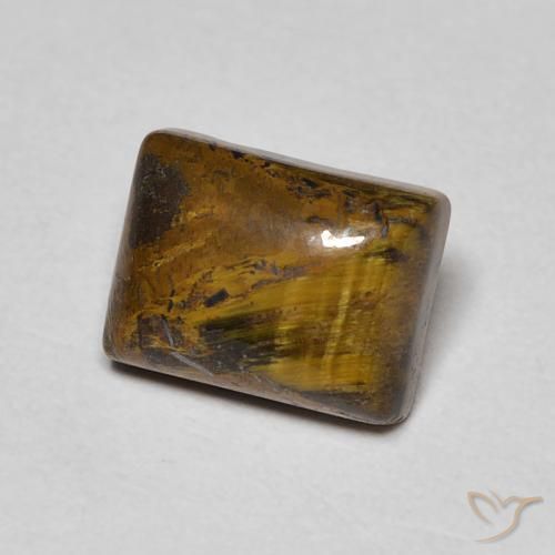 Olho de Tigre Castanho médio Natural 1.92ct, baguete, Opaco