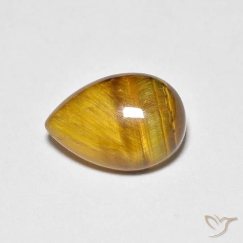 1.95ct Natural Marrom claro Olho de Tigre, Formato de pêra, Opaco