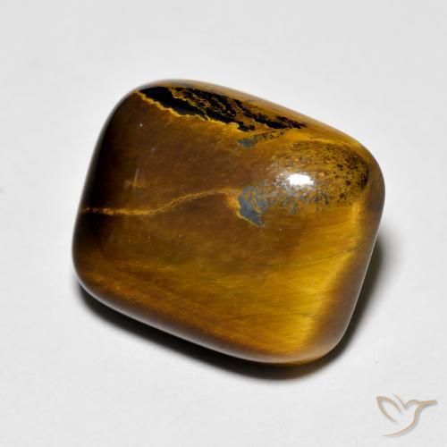 8.75ct Natural Marrom-amarelado Olho de Tigre, Almofada, Opaco