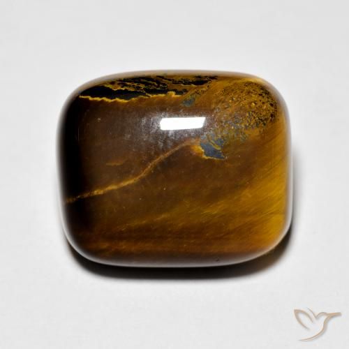 Olho de Tigre Marrom-amarelado Natural 8.75ct, Almofada, Opaco