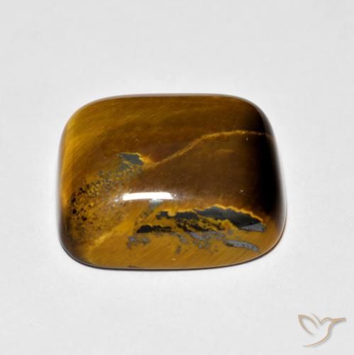 Olho de Tigre Marrom-amarelado Natural 8.75ct, Almofada, Opaco
