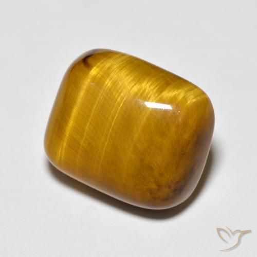 Olho de Tigre Marrom claro Natural 8.76ct, Almofada, Opaco