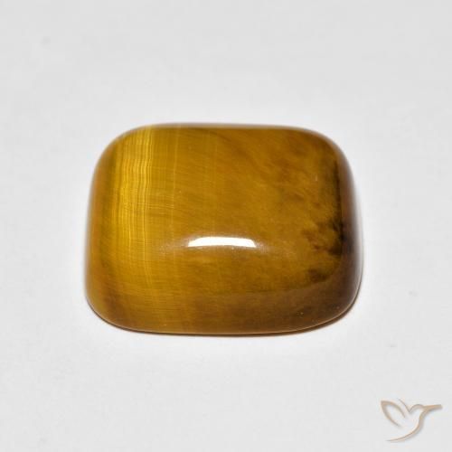 Olho de Tigre Marrom claro Natural 8.76ct, Almofada, Opaco