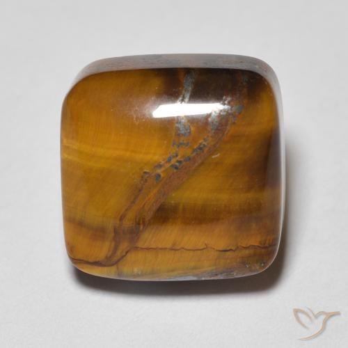 6.28ct Natural Marrom Quente Olho de Tigre, Almofada, Opaco