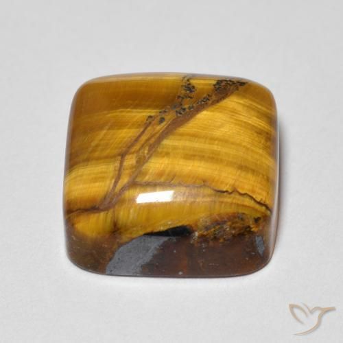 Olho de Tigre Marrom Quente Natural 6.28ct, Almofada, Opaco