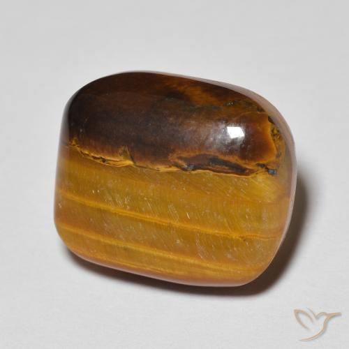 Olho de Tigre Marrom dourado Natural 7.65ct, Almofada, Opaco