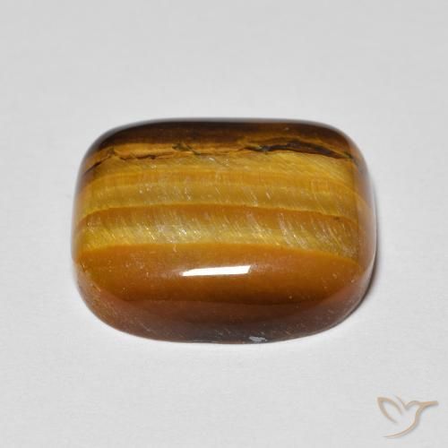 Olho de Tigre Marrom dourado Natural 7.65ct, Almofada, Opaco