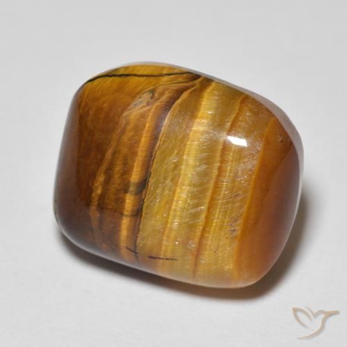 8.23ct Natural Marrom Quente Olho de Tigre, Almofada, Opaco