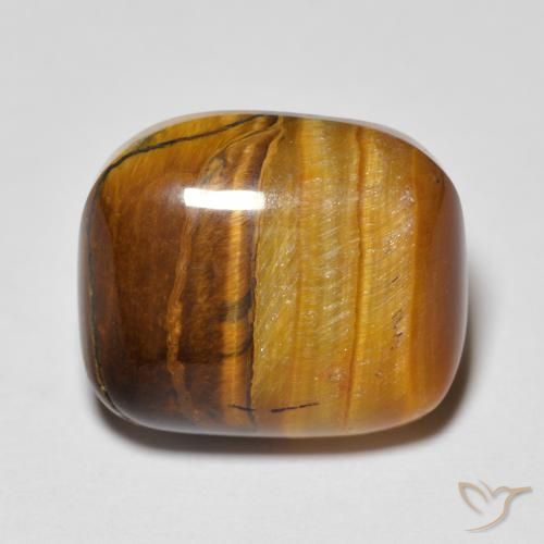 Olho de Tigre Marrom Quente Natural 8.23ct, Almofada, Opaco