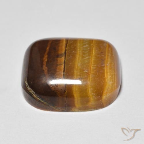 Olho de Tigre Marrom Quente Natural 8.23ct, Almofada, Opaco