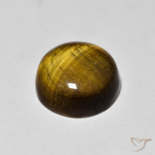 Olho de Tigre Medium Dark-Brown Natural 1.87ct, Redondo, Opaco