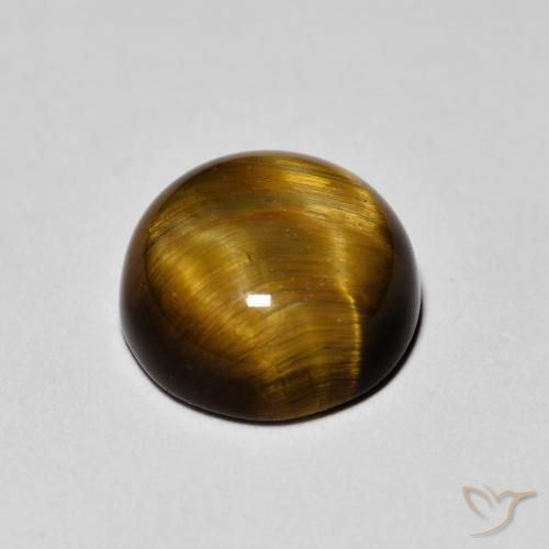Olho de Tigre Marrom dourado Natural 2.01ct, Redondo, Opaco