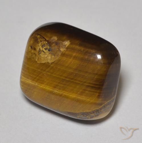 Olho de Tigre Marrom dourado Natural 8.34ct, Almofada, Opaco