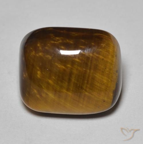 8.84ct Natural Marrom dourado Olho de Tigre, Almofada, Opaco