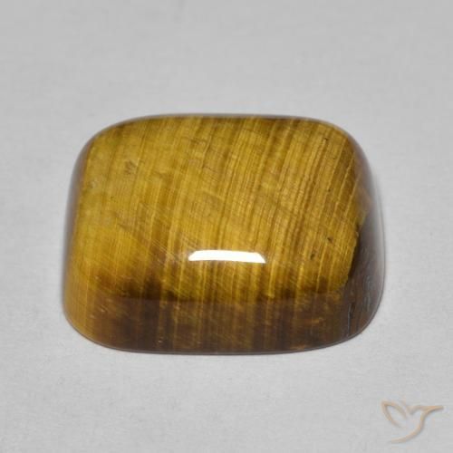 Olho de Tigre Marrom dourado Natural 8.84ct, Almofada, Opaco
