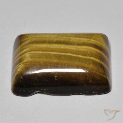 Olho de Tigre Marrom Quente Natural 18.85ct, baguete, Opaco
