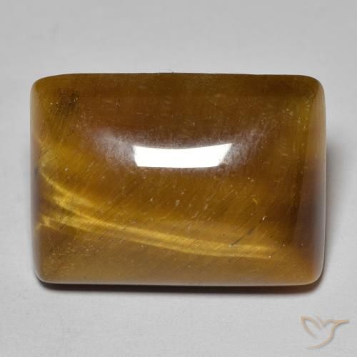 16.69ct Natural Castanho médio Olho de Tigre, baguete, Opaco