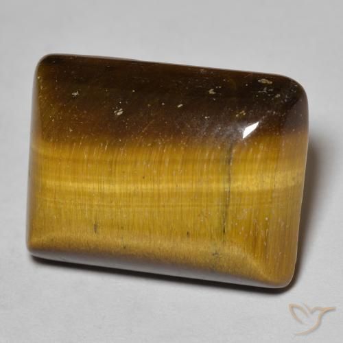 Olho de Tigre Castanho médio Natural 18.42ct, baguete, Opaco