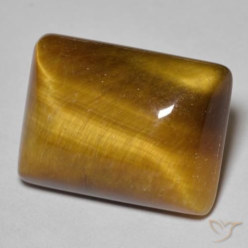 Olho de Tigre Marrom Quente Natural 19.70ct, baguete, Opaco