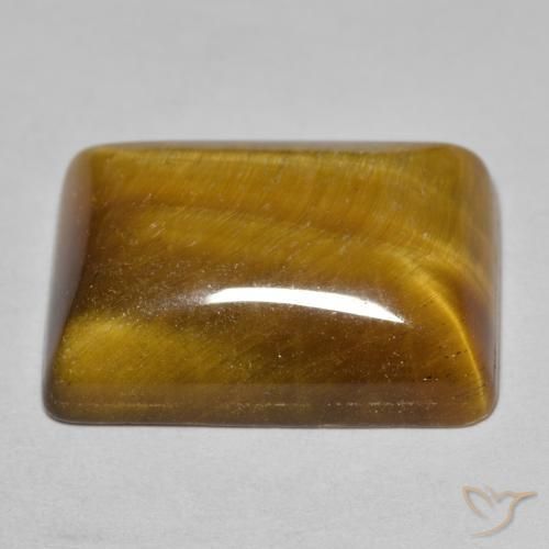 Olho de Tigre Marrom Quente Natural 19.70ct, baguete, Opaco