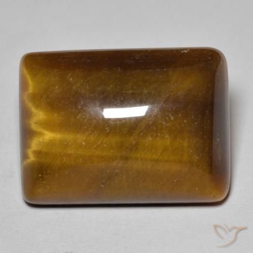19.29ct Natural Marrom dourado Olho de Tigre, baguete, Opaco