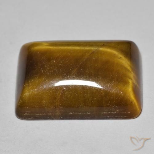 Olho de Tigre Marrom dourado Natural 19.29ct, baguete, Opaco