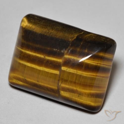 Olho de Tigre Marrom dourado Natural 19.67ct, baguete, Opaco