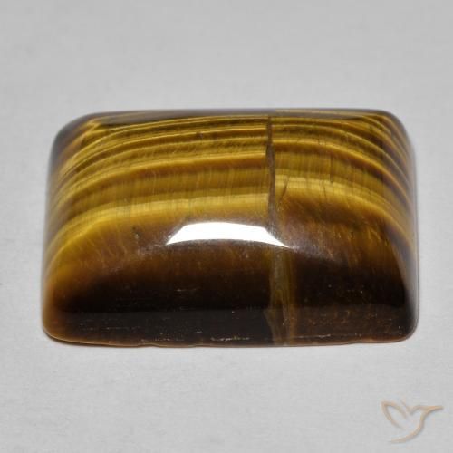 Olho de Tigre Marrom dourado Natural 19.67ct, baguete, Opaco