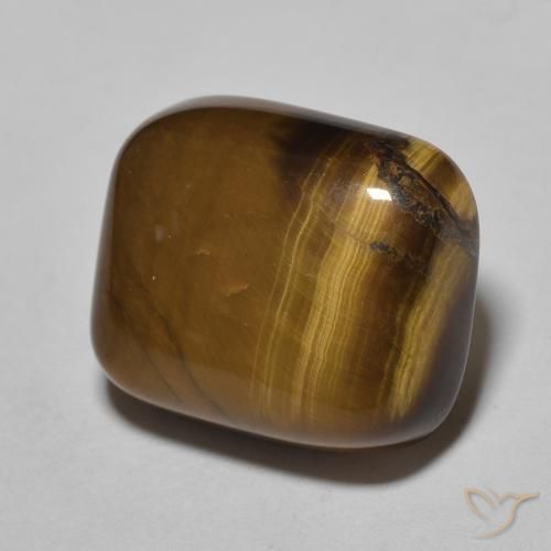 8.72ct Natural Marrom Quente Olho de Tigre, Almofada, Opaco