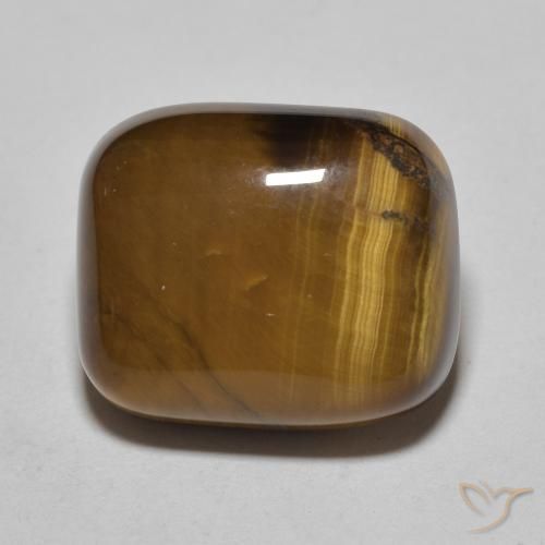 Olho de Tigre Marrom Quente Natural 8.72ct, Almofada, Opaco