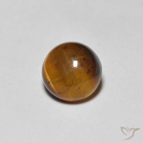 Olho de Tigre Gingerbread Marrom Natural 1.36ct, Redondo, Opaco
