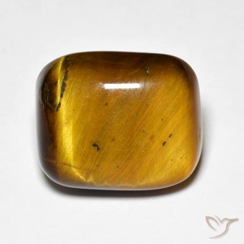 8.44ct Natural Castanho médio Olho de Tigre, Almofada, Opaco