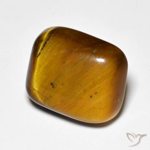 Olho de Tigre Castanho médio Natural 8.44ct, Almofada, Opaco