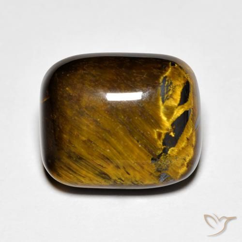 8.91ct Natural Castanho médio Olho de Tigre, Almofada, Opaco