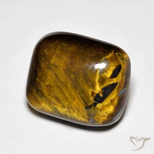 Olho de Tigre Castanho médio Natural 8.91ct, Almofada, Opaco