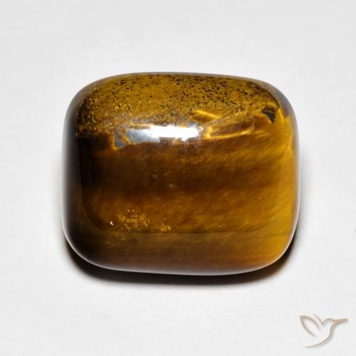 9.08ct Natural Gingerbread Marrom Olho de Tigre, Almofada, Opaco