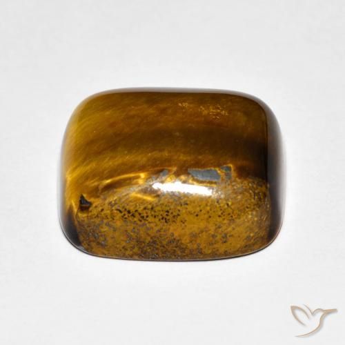 Olho de Tigre Gingerbread Marrom Natural 9.08ct, Almofada, Opaco