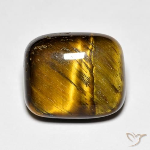 8.27ct Natural Gingerbread Marrom Olho de Tigre, Almofada, Opaco