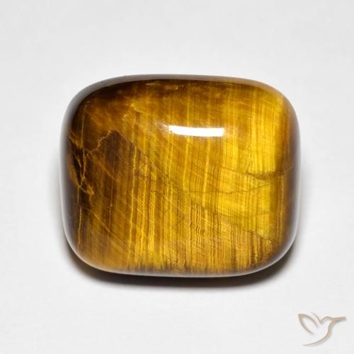 8.56ct Natural Marrom Quente Olho de Tigre, Almofada, Opaco