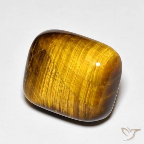 Olho de Tigre Marrom Quente Natural 8.56ct, Almofada, Opaco