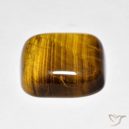 Olho de Tigre Marrom Quente Natural 8.56ct, Almofada, Opaco