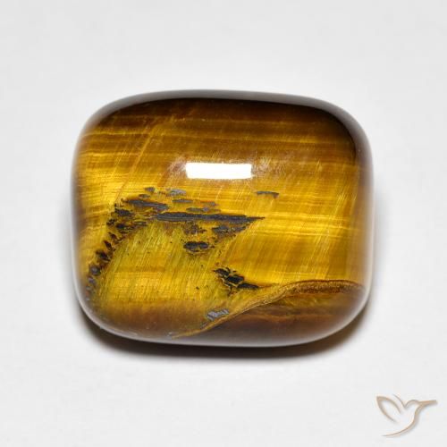 Olho de Tigre Marrom dourado Natural 9.01ct, Almofada, Opaco