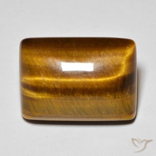 Olho de Tigre Marrom Quente Natural 13.68ct, baguete, Opaco