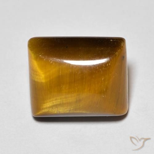 6.14ct Natural Castanho médio Olho de Tigre, baguete, Opaco
