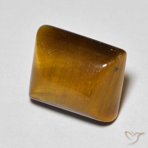Olho de Tigre Castanho médio Natural 6.14ct, baguete, Opaco