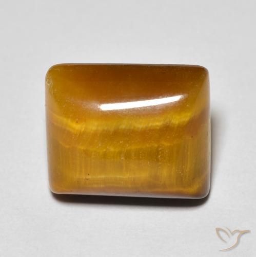 6.08ct Natural Marrom dourado Olho de Tigre, baguete, Opaco
