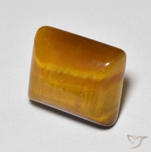Olho de Tigre Marrom dourado Natural 6.08ct, baguete, Opaco